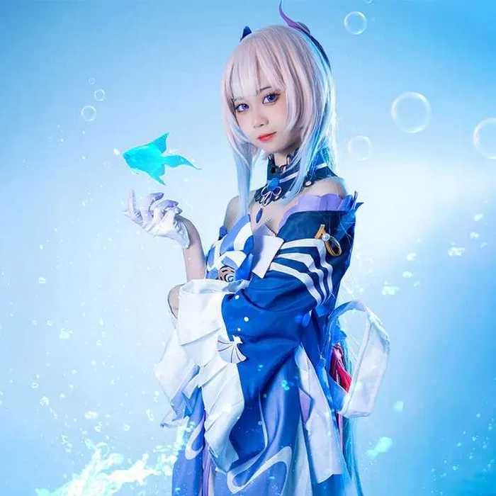 Аниме перука Genshin Impact Sangonomiya Kokomi Cosplay