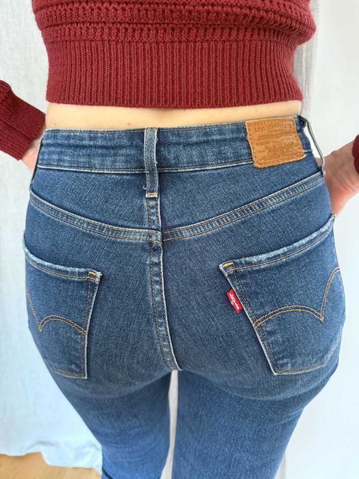 Дамски дънки Levi’s Premium W24 L30, тъмносини, skinny fit