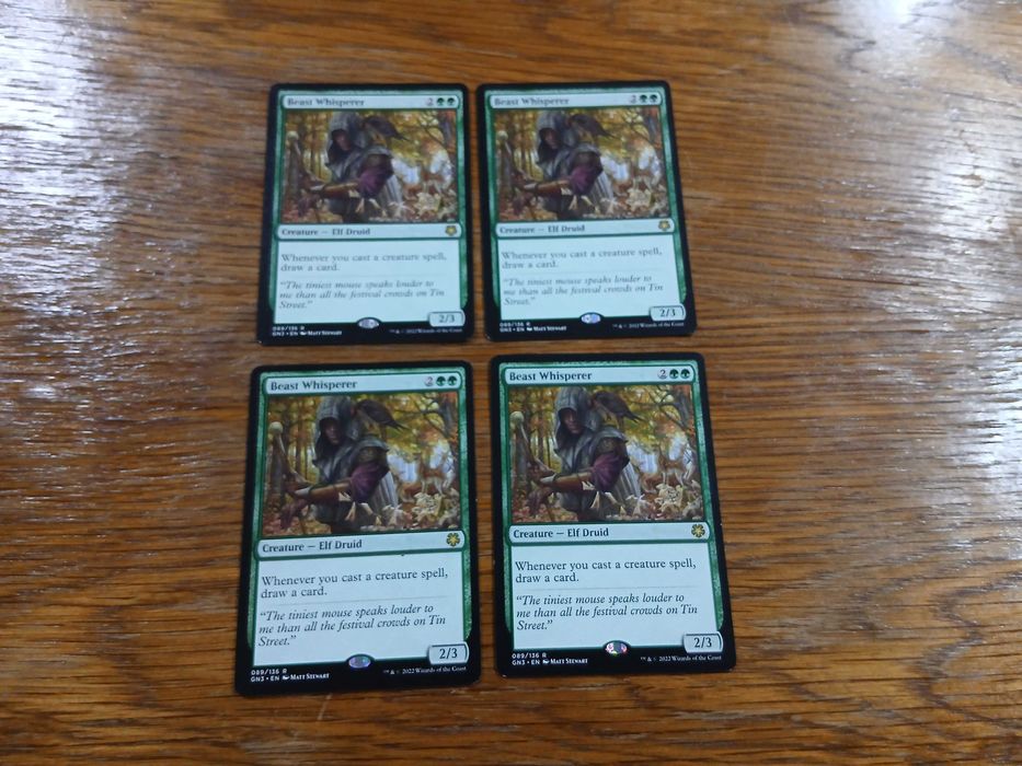 set 4 carti joc Beast Whisperer (GN3) pt Magic The Gathering