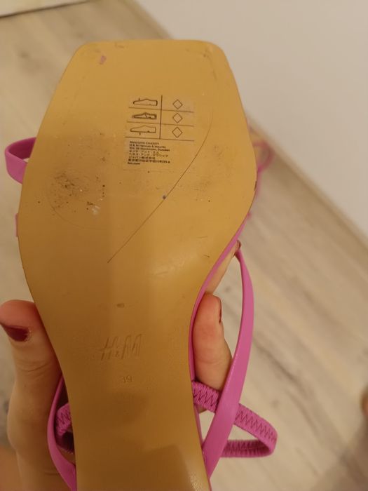 Сандали на ток / токчета розови