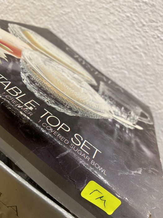 Немски кристални съдове захарница купа за масло и кана за мляко