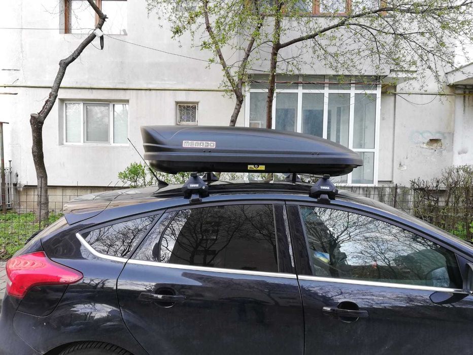Set bare transversale Thule Evo Clamp + prindere compatibila Ford Focus (2011-2018) - kit complet