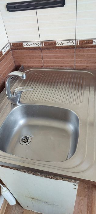 Ракавина мойка нержавейка с краном и сифоном