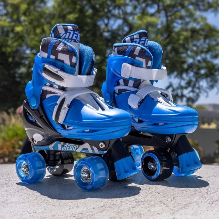 Детски ролери 2 в 1 Yvolution - Neon Combo Skates, размер 34-37, синьо-бели