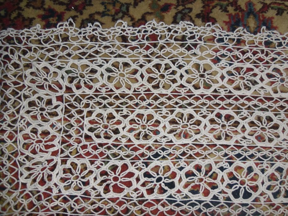 set mare macrame alb