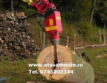 Despicator de busteni cu con filetat