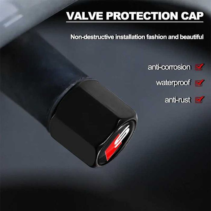 Breloc AUDI BMW Mercedes + 4 capace cu sigla S LINE / M / AMG