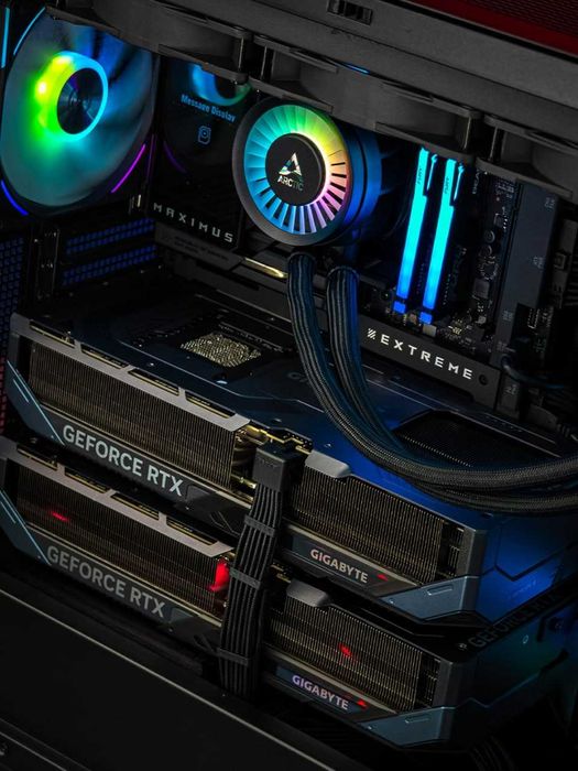 CASE Intel Ultra 9 + RTX 5090 x2 | 64GB DDR5 | 1600W TITANIUM ROG Z890