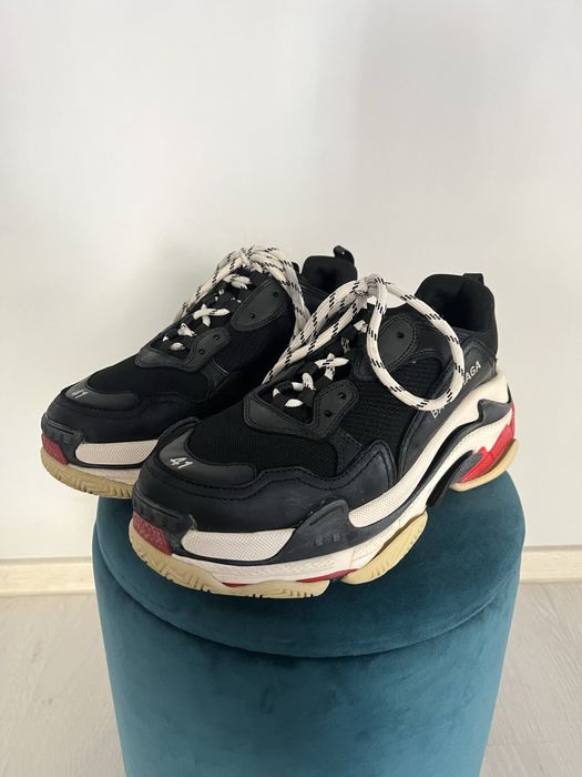Balenciaga Triple S Black White Red mărimea 41