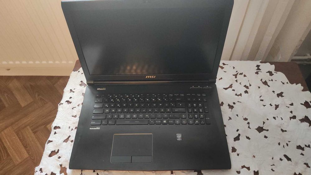 Laptop MSI GE72HQ I7 Procesor 5600 Video Nvidia GTX 2 giga ddr 5,960mb 16 giga rami ddr3L,1SSD M2 Sata 128 giga 1 sata  1 pci slot,17 inchci