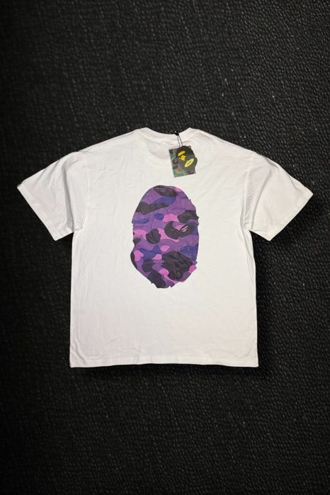 Bape ABC Camo Purple Head Tee White