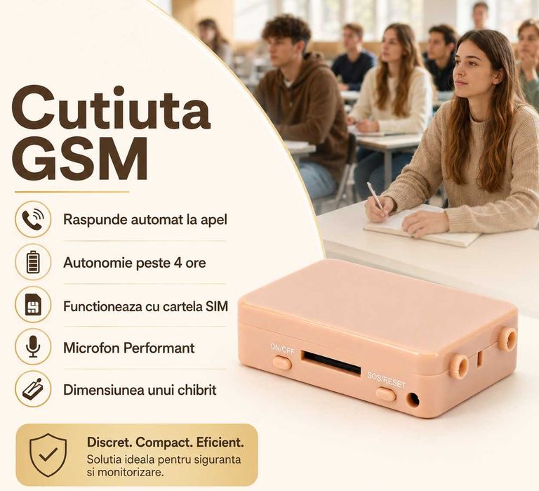 Casca japoneza de Copiat discreta cu dispozitiv Cutie GSM și cartela SIM nedetectabila Casti de Copiat