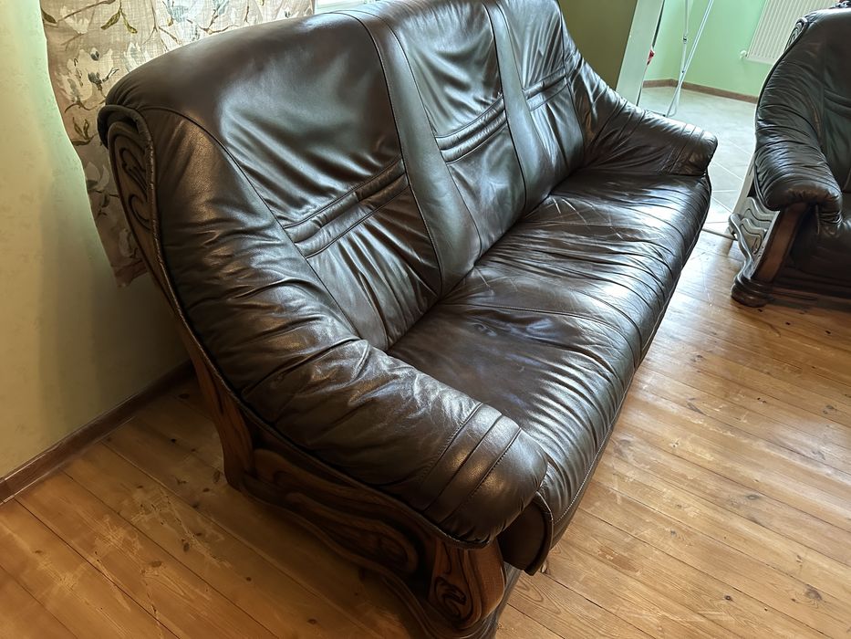 Холандски диван естествена кожа