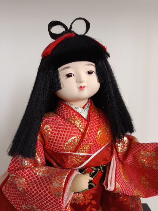 Антикварна порцеланова японска кукла Japanese ichimatsu ningyo