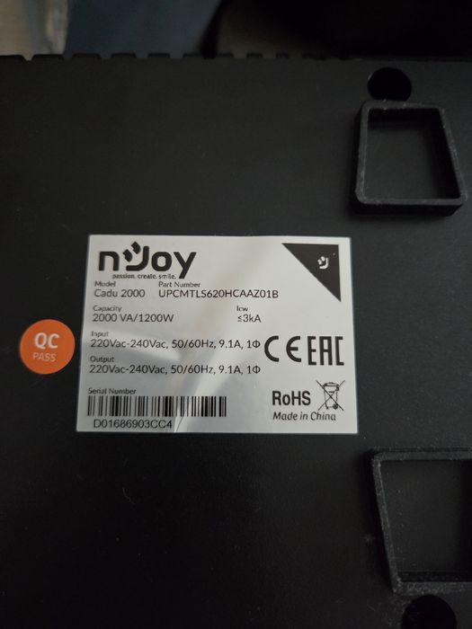 Vand UPS NJOY Cadu 2000, 2000VA/1200W