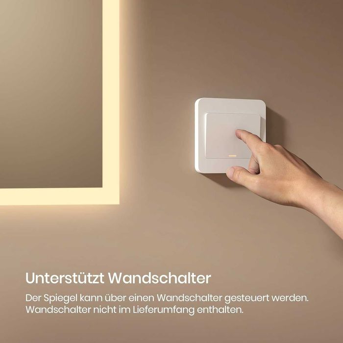 Огледало за баня 80/80 с Bluetooth