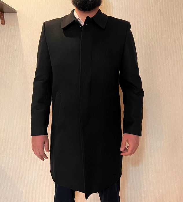 Пальто мужское черное