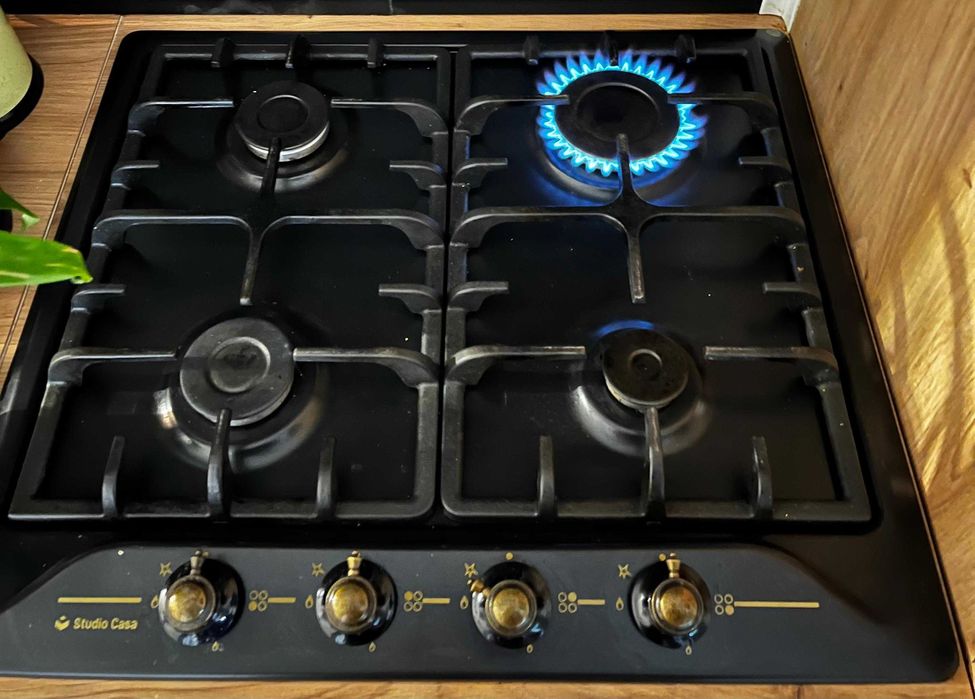 Plita incorporabila rustica Studio Casa PG660, gaz, Toscana Black