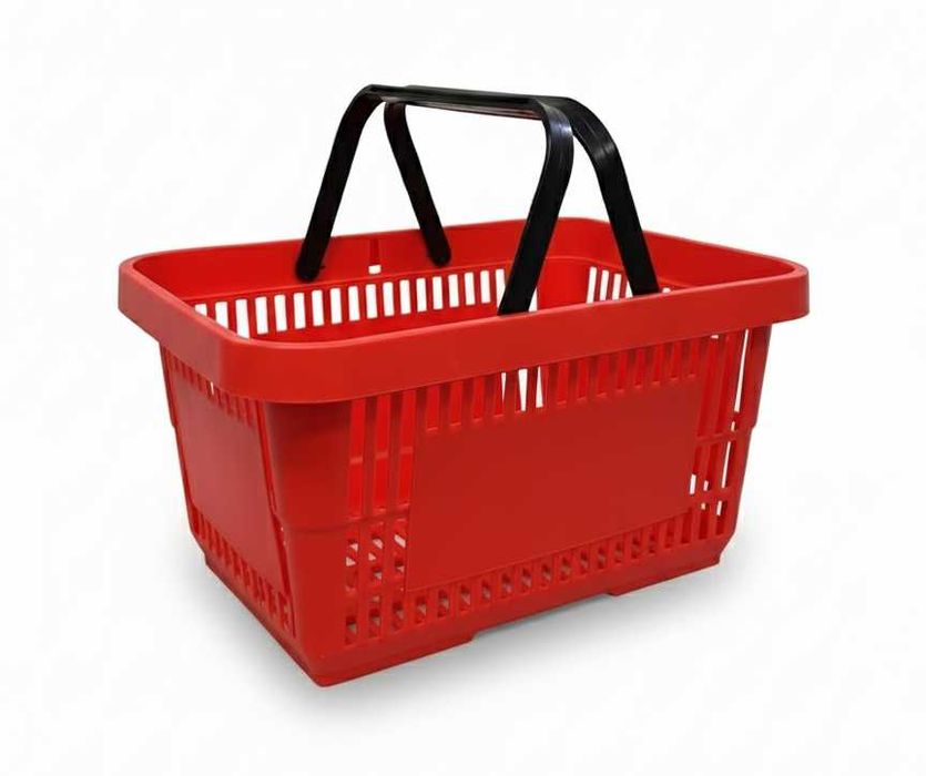 Пластмасова кошница за пазаруване 22 литра, различни цветове