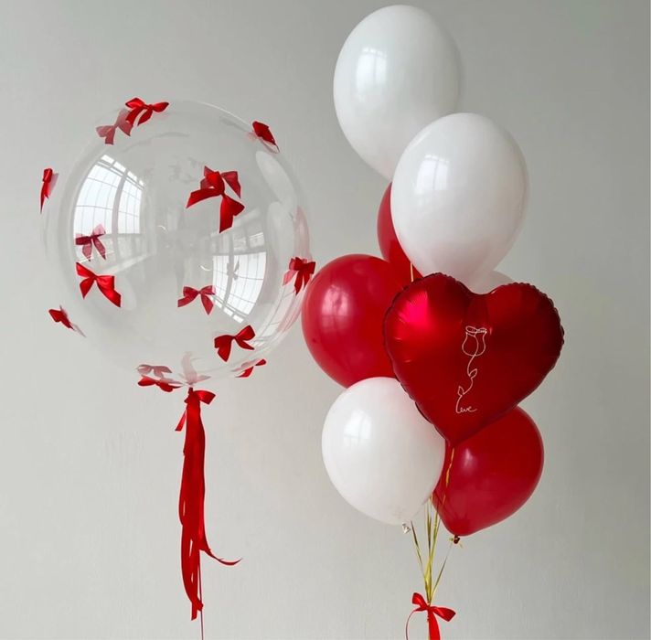 Гелевые красные сердца по 990 тг