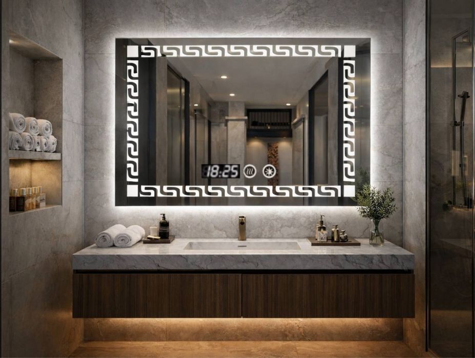 oglinda LED baie 80x60cm cu dezaburire
