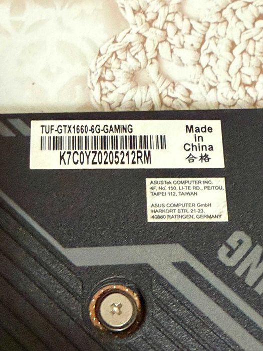 Placa video Nvidia 1660 6gb - sigiliu