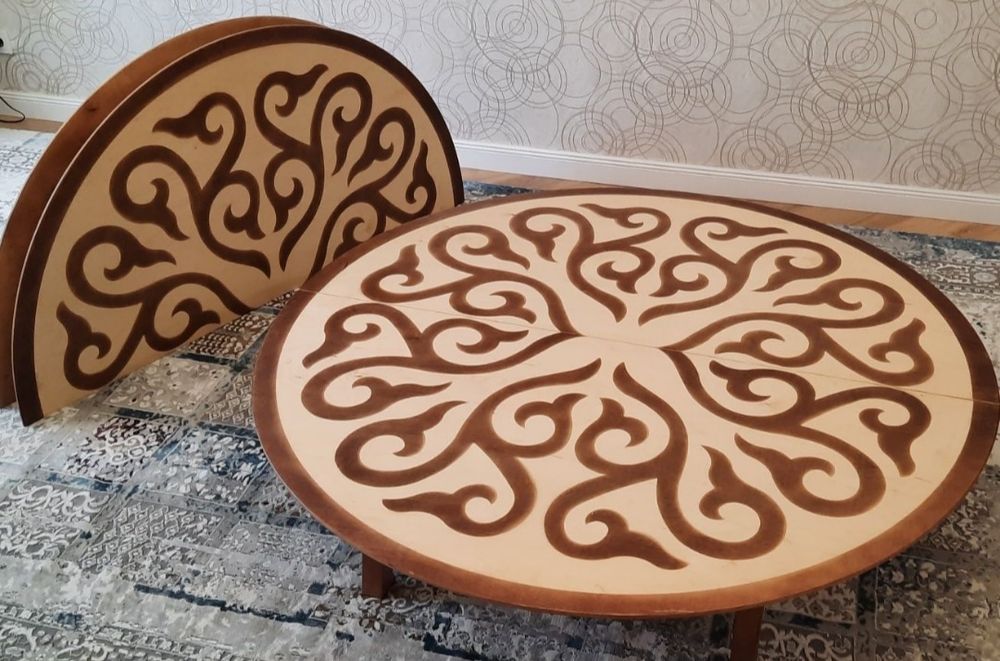 Стол казахский круглый. Жер стол