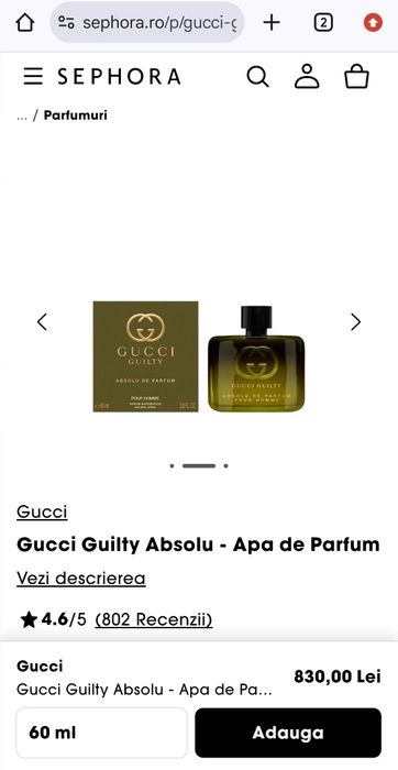 Gucci guilty 60 ml