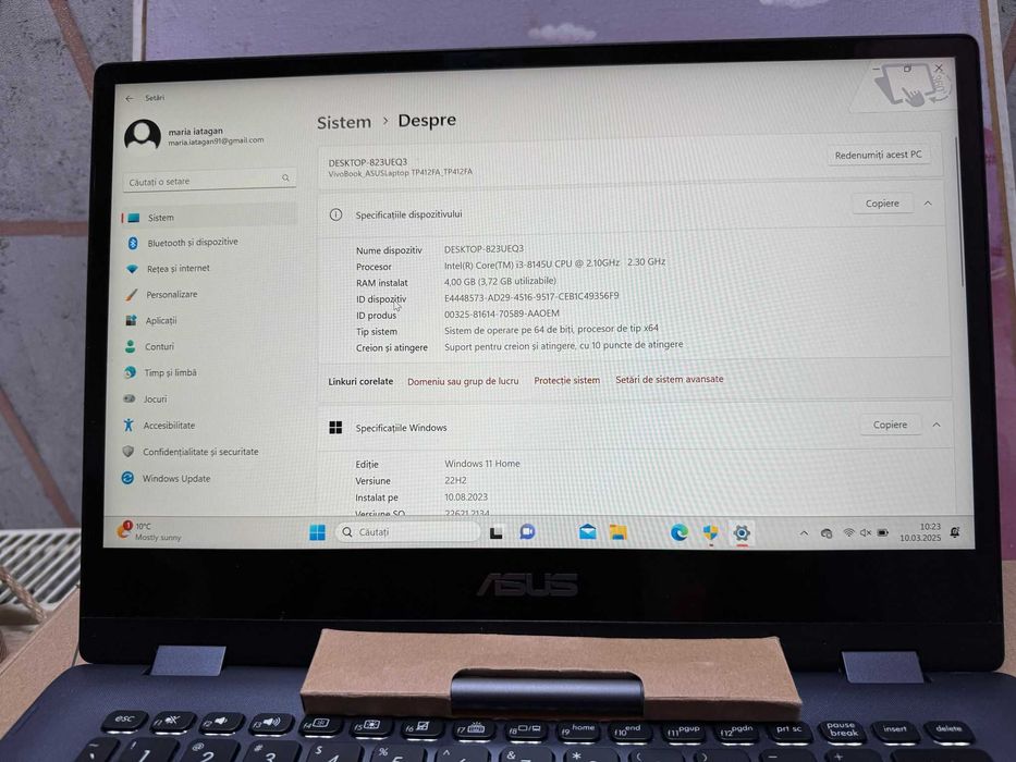 Laptop Asus 8145u cu ecran tactil