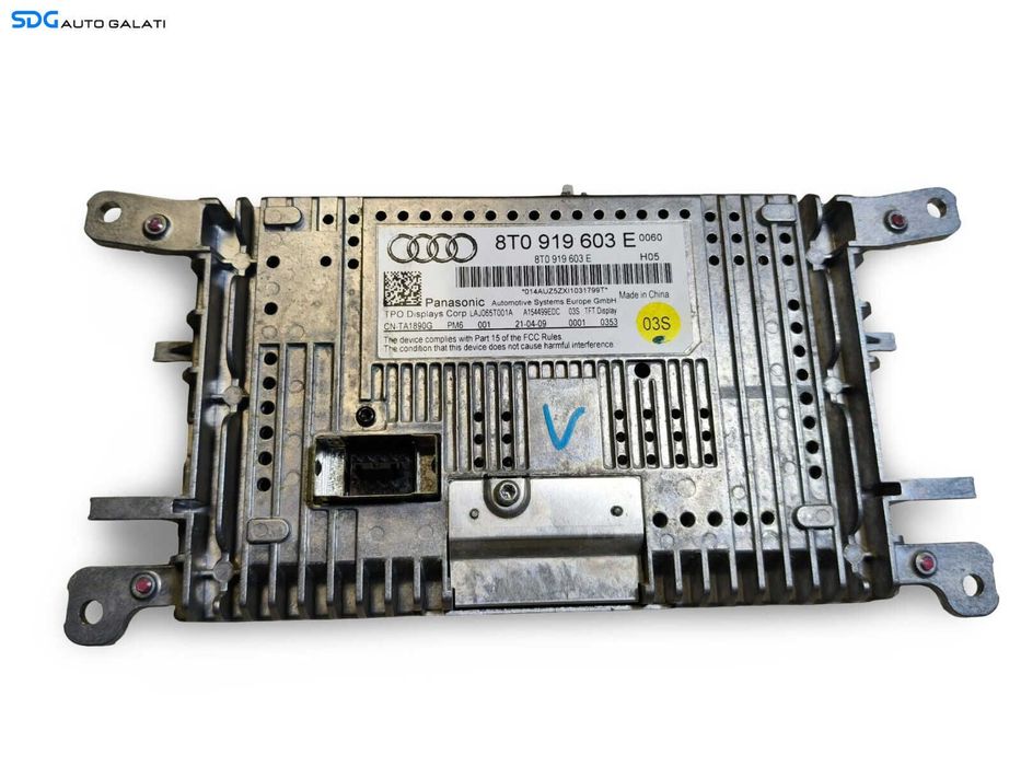 Display Ecran Afisaj MMI CD Player Navigatie Audi Q5 2010 - 2015 Cod 8T0919603E [L6575]