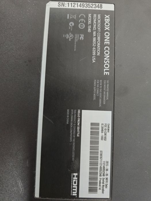 Xbox one console 1540