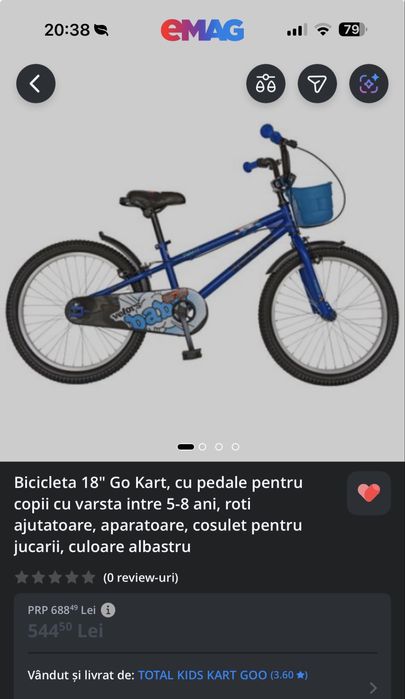 Bicicleta 18” Go Kart 5-8 ani
