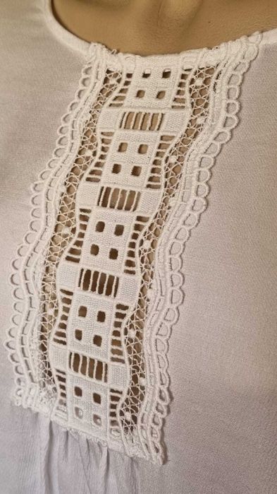 Bluza OLTRE alb perla, 100% vascoza, marimea 42 + CADOU