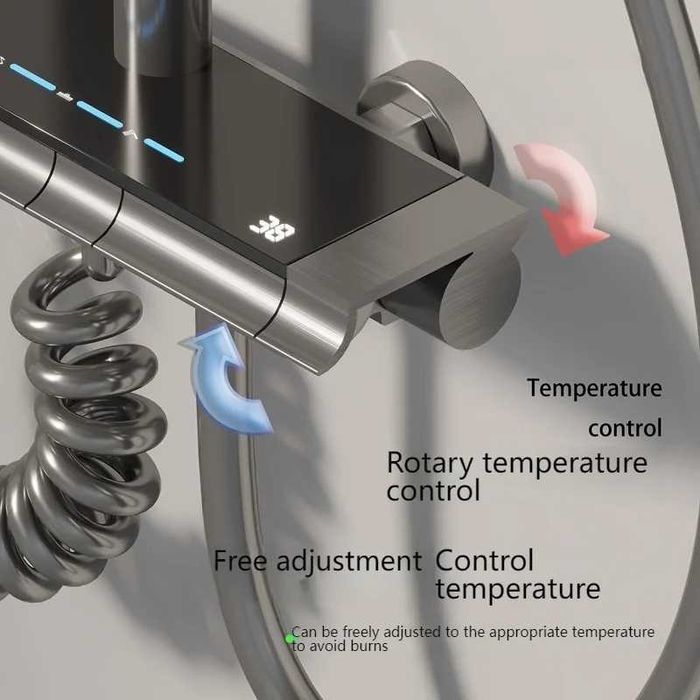 Модерен интелигентен душ с дисплей и LED подсветка D50