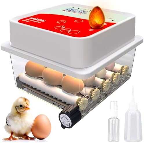 Okköbi OBI-12 автоматичен инкубатор за 12-15 яйца  NEW 2026 с дисплей