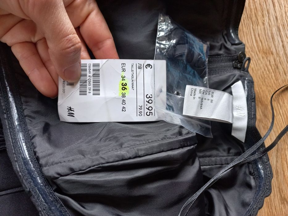 Нова коктейла малка черна рокля с етикет размер 36