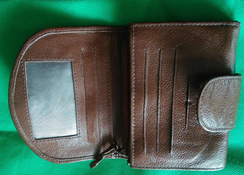 Портфейл кафяв, естествена кожа