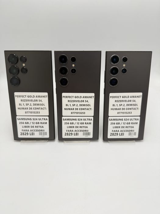 Samsung S24 Ultra 12/256 GB Coduri: 1603, 2085, 2771