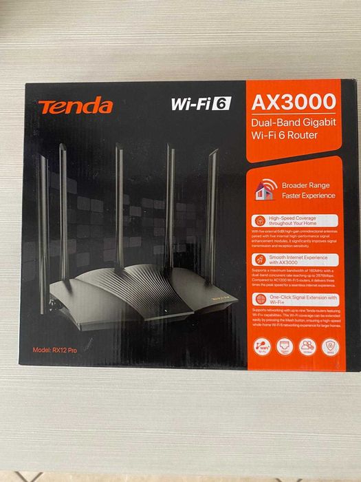 Router Wi-Fi 6 Tenda AX3000 (RX12 Pro) – Dual-Band Gigabit