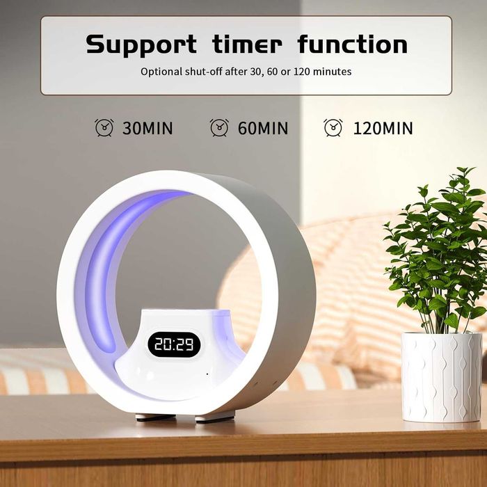 Машина за бял шум с дистанционно, 8 цвята, с 20 звука, таймер