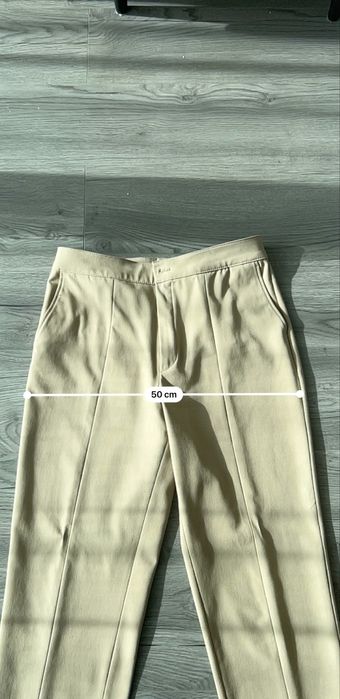 Pantaloni Massimo Dutti – Croială Dreaptă – Bej/Nude