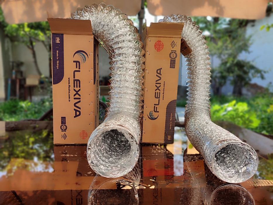 Гибкий канал воздуховод гофра изолированная и без изоляции производиье