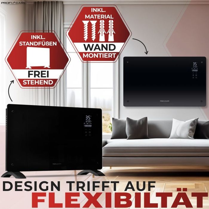 Стъклен панелен конвектор Proficare 2000 W