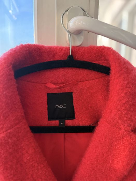 Next пальто красное демисезонное