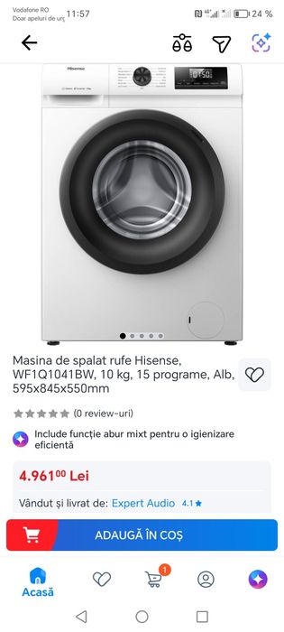 Masina de spalat rufe Hisense