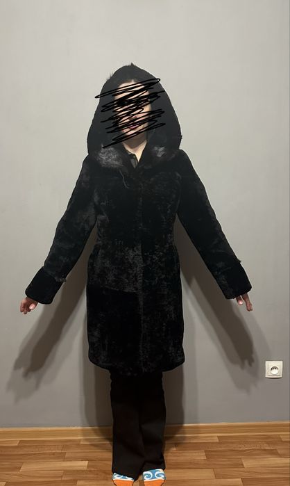 Шуба мутон + норка