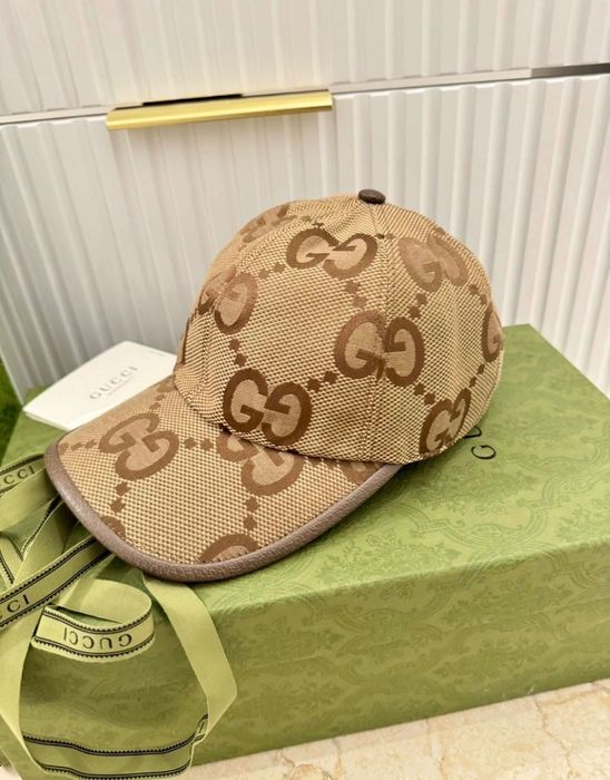 Sapca originala Gucci bej GG canvas noua cu factura
