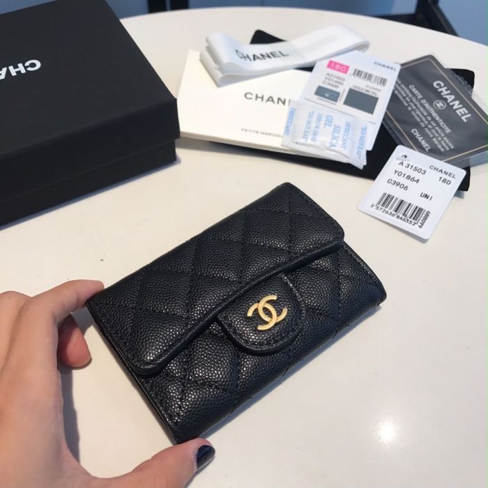 Chanel Card holder piele naturala pe stoc