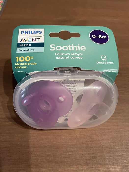 Комлект залъгалки Philips avent Soothie, 0-6 месеца