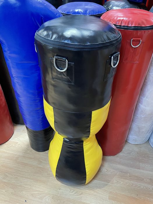 Sac de box Clepsidra  130 x 40 x 20 cm Negru+Galben 50 kg